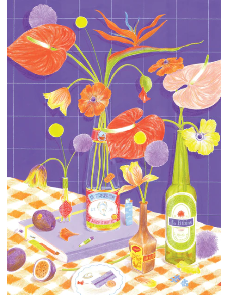 Des fleurs sur la table - Puzzle 1000 pièces - Visuel du puzzle