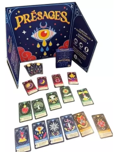 Présages - jeu de société familial boite bleue avec texte avant png jpeg face visuel 2