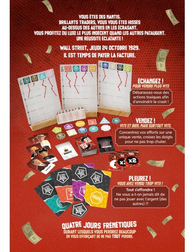 Krach 29 - Jeux de société - Jeux Familiaux - dos de la boîte - résumé
