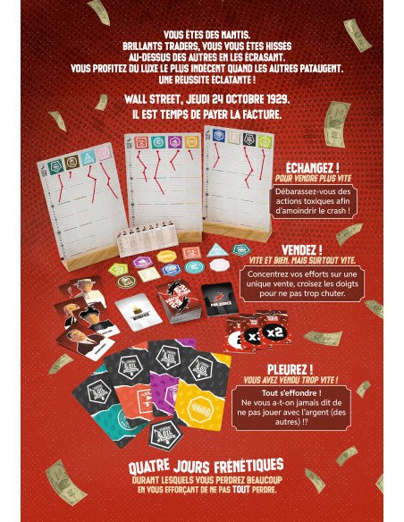 Krach 29 - Jeux de société - Jeux Familiaux - dos de la boîte - résumé