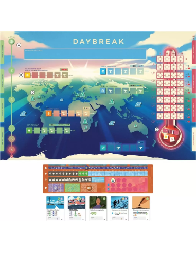 Daybreak - Jeu de société - Jeu coopératif - Plateau de jeu