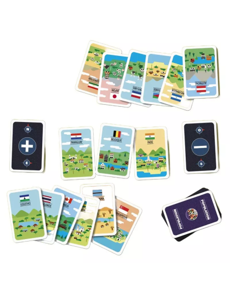 Pifo monde - Jeu de société - Jeu d'ambiance - Contenu de la boite - Cartes