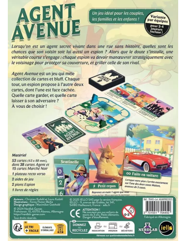 Agent Avenue - Jeux de société - Jeux 2 joueurs - Dos de la boite