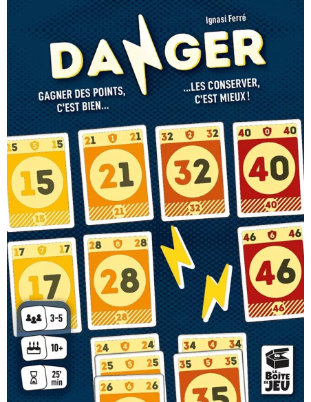 Danger jeux de carte apéro pas compliqué règles simple parties rapide visuel de la boite illustration