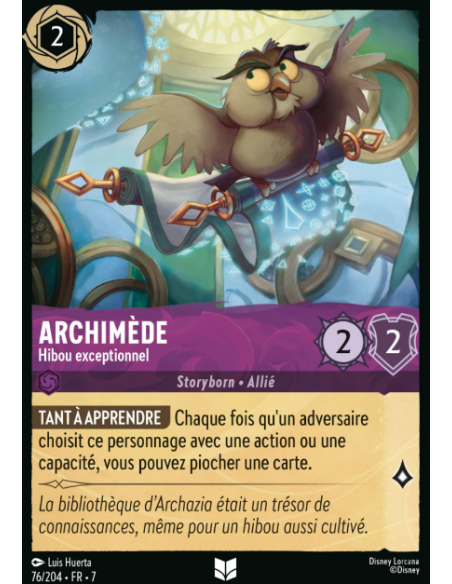 S7 - 076/204 - Archimède - Hibou Exceptionnel