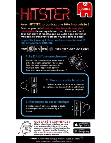 Hitster 100% Chansons françaises - Jeux de Quiz Musical et Ambiance