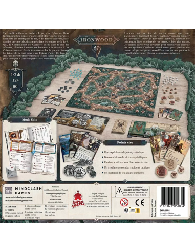 Ironwood - Jeux de société - Jeu 2 joueurs - Dos de la boite de jeu