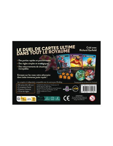 Mindbug : Bataille de Fruits Royale - Duel 2 joueurs Jeu de société monstre controle reflexion visuel de l'arrière de la boite