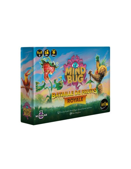 Mindbug : Bataille de Fruits Royale - Duel 2 joueurs Jeu de société monstre controle reflexion visuel de la boite