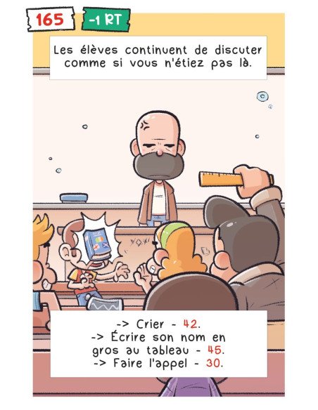 Dans la tête de Monsieur le Prof - La BD dont vous êtes le héro - visuel des dessins