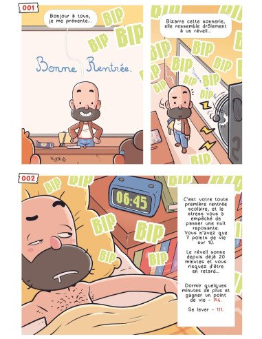 Dans la tête de Monsieur le Prof - La BD dont vous êtes le héro - visuel des dessins