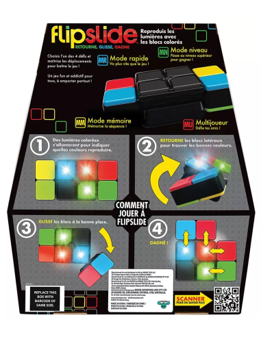 Flipside - Jeu de société - Jeu de rapidité - Dos de la boite du jeu