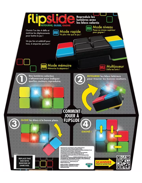 Flipside - Jeu de société - Jeu de rapidité - Dos de la boite du jeu