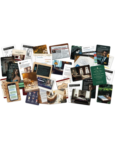 Dossiers criminels - Qui a tué Jasper Van Der Meer - Jeu d'enquête - Materiel du jeu