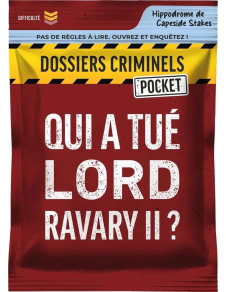 Dossiers criminels Pocket - Qui a tué Jasper Lord Ravary II - Visuel de la boite de jeu