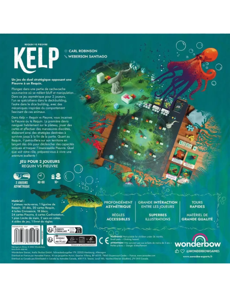 Kelp JEU DE SOCIété 2 joueurs duel affrontement asymétrique combat deck bulding bag png jpeg