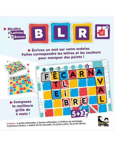 Color words - Jeux de société - Dos de la boite de jeu