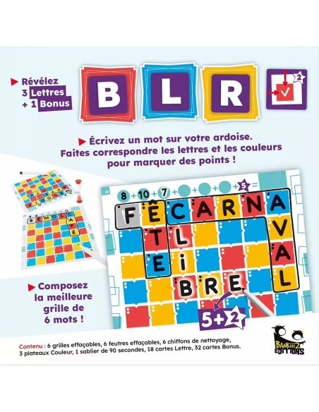 Color words - Jeux de société - Dos de la boite de jeu