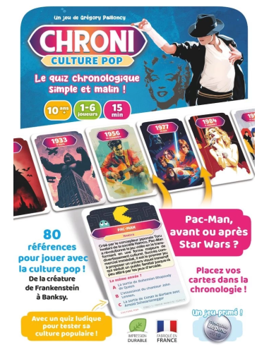 Chroni - Jeu de société - Dos de la boite de jeu