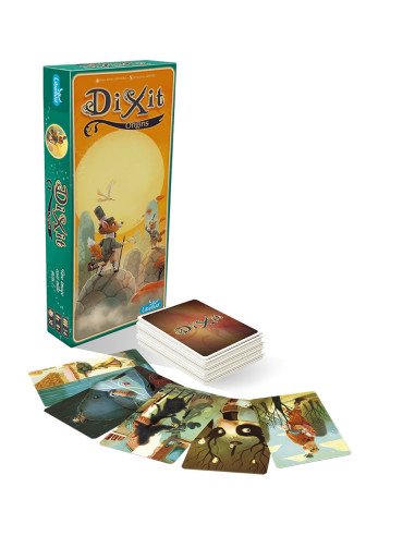 Dixit : Extension Origins (Ext.)  - visuel de la boîte et du matériel Dixit : Extension Origins (Ext.)  - visuel de la boîte et du matériel