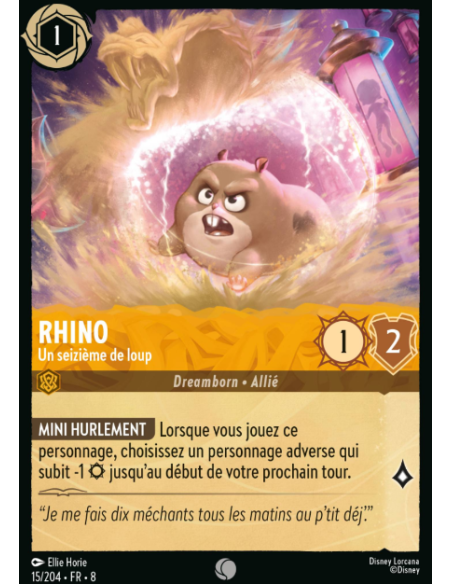 S8 - 015/204 - Rhino - Un seizième de loup