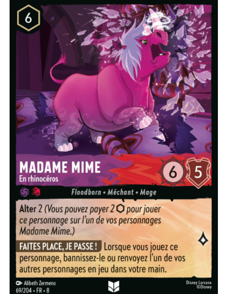 S8 - 069/204 - Madame Mime - En rhinocéros