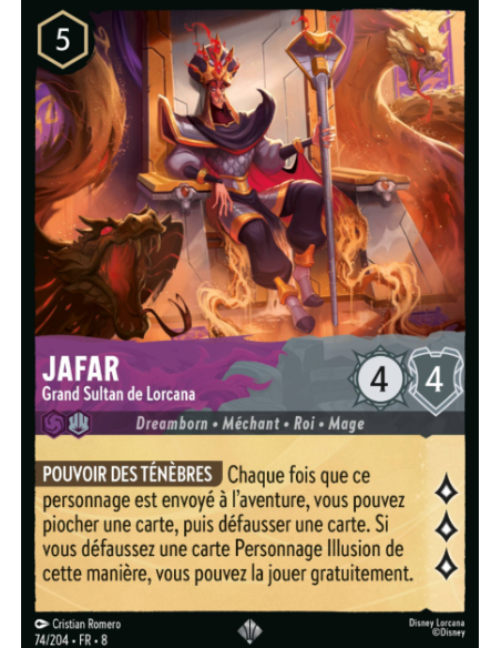 S8 - 074/204 - Jafar - Grand Sultan de Lorcana
