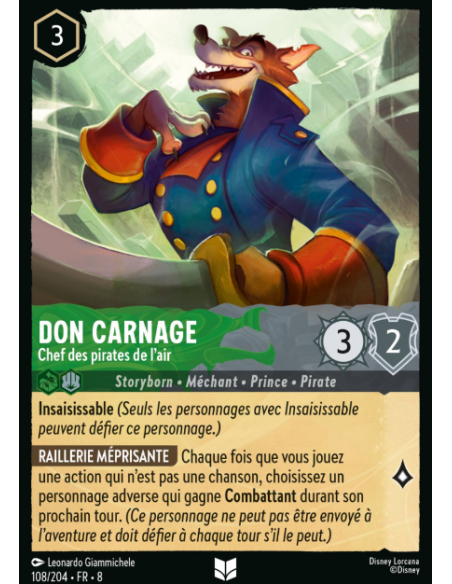 S8 - 108/204 - Don Carnage - Chef des pirates de l'air
