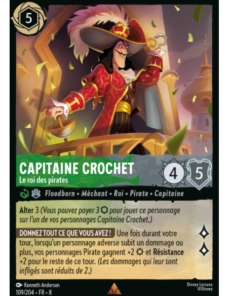 S8 - 109/204 - Capitaine Crochet - Le roi des pirates