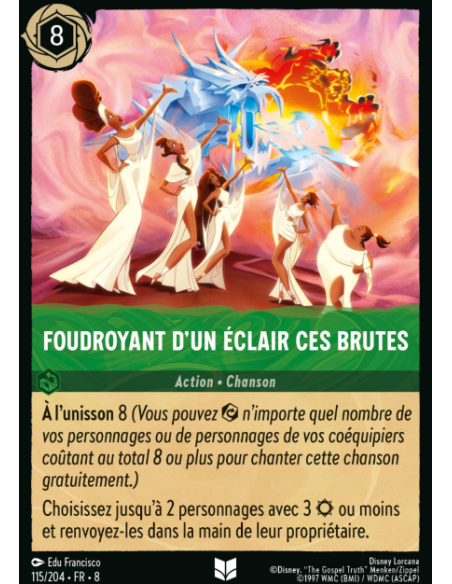 S8 - 115/204 - Foudroyant d'un éclair ces brutes
