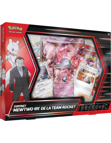 Pokémon : Coffret Mewtwo Ex  visuel de la boite avant accessoire pokémon jcc png jpeg jeu cartes