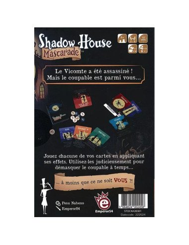 Shadow House Mascarade - cover - dos