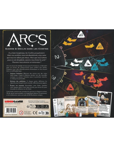 Arcs - Jeu de société - Visuel du dos de la boite de jeu