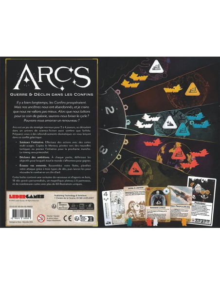 Arcs - Jeu de société - Visuel du dos de la boite de jeu