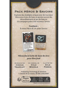 Arcs Pack Héros et Savoirs - Jeu de société - Extension - Visuel boite de jeu 2