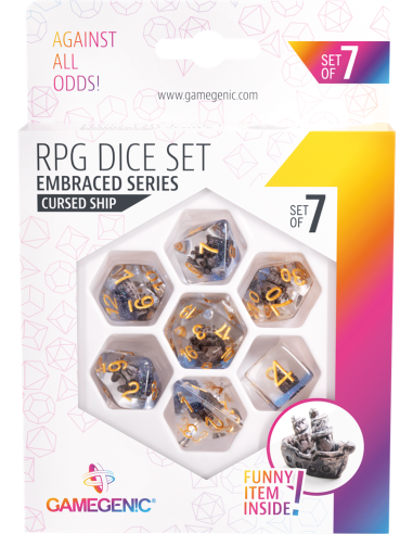 Dés embraced series cursed ship - JDR - Accessoires - Visuel de la boite