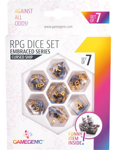 Dés embraced series cursed ship - JDR - Accessoires - Visuel de la boite
