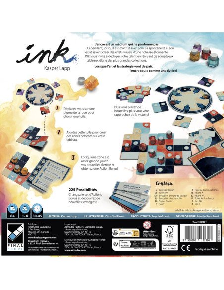 Ink - Jeu de société - Dos de la boite de jeu Ink - Jeu de société - Dos de la boite de jeu