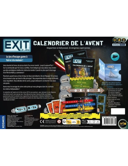 EXIT : Calendrier de l'Avent - Disparation à Hollywood 2025 visuel arrière dos boite jeu