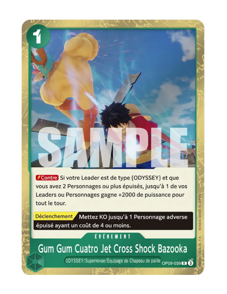 [OP09] - OP09-039 : Gum Gum Cuatro Jet Cross Shock Bazooka