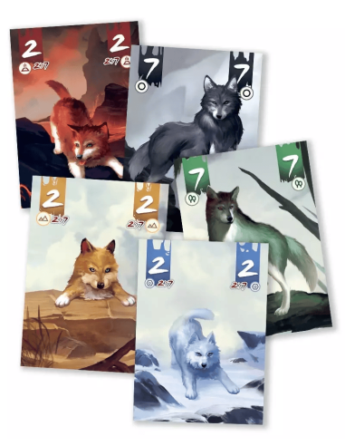 Terres de Loups - Jeu de plis 2 joueurs - Visuel cartes  jeu
