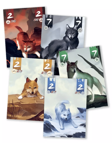 Terres de Loups - Jeu de plis 2 joueurs - Visuel cartes  jeu