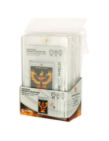 PHOENIX SHIELD - Lot de 5 Protection acrylique magnétique pour carte
