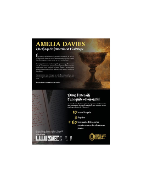 Amelia Davies - La Quête du Graal Dos de la boite