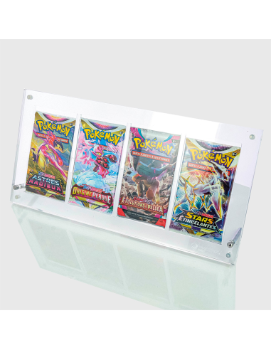 PHOENIX SHIELD - Présentoir acrylique pour 4 boosters - TCG Accessoires jeux de cartes à collectionner visuel image png