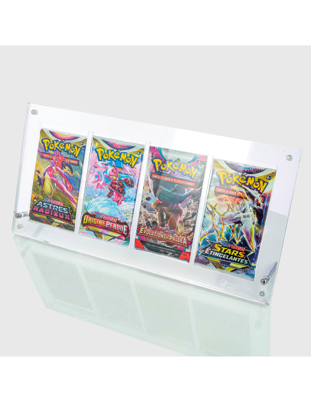 PHOENIX SHIELD - Présentoir acrylique pour 4 boosters - TCG Accessoires jeux de cartes à collectionner visuel image png