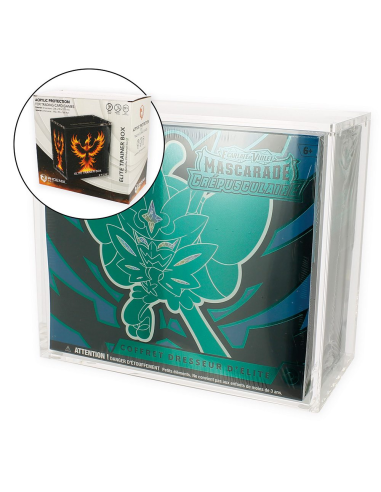 PHOENIX SHIELD - Boite-vitrine acrylique pour ETB Pokemon