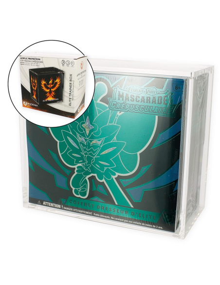 PHOENIX SHIELD - Boite-vitrine acrylique pour ETB Pokemon