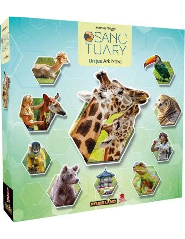 Sanctuary, jeu de société, Ark nova, Initié, pose de tuile, boite, girafe