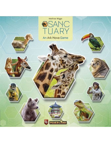 Sanctuary, jeu de société, Ark nova, Initié, pose de tuile, boite, girafe